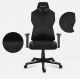 19. Huzaro Combat 6.2 Schwarzer RGB-Gaming-Stuhl