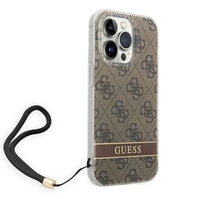 3. Guess GUOHCP14LH4STW iPhone 14 Pro 6.1 "braun / braun Hardcase 4G Print Strap