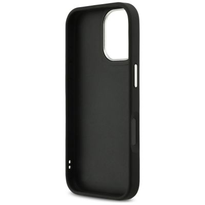 15. Guess Grained Big 4G Classic Logo Hülle für iPhone 17 - Schwarz