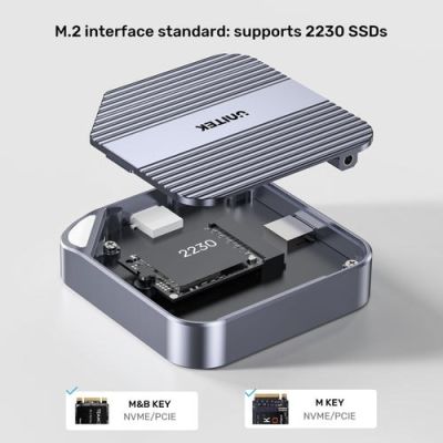 9. Unitek SolidForce Reefer Magnetisches USB-C-Laufwerksgehäuse für M.2 SSD (NVMe/SATA)