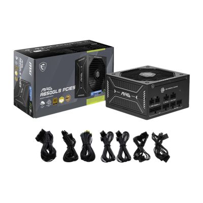 5. MSI MAG A650GLS PCIE5 Netzteilmodul 650W 24-Pin ATX Schwarz