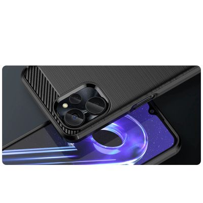 9. Carbon Case für Realme 10 5G / Realme 9i 5G Flexible Silikon-Carbon-Abdeckung Schwarz