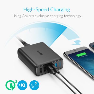 3. Anker PowerPort Speed 5 A2054L11 63W Quick Charge 3.0 USB-Ladegerät