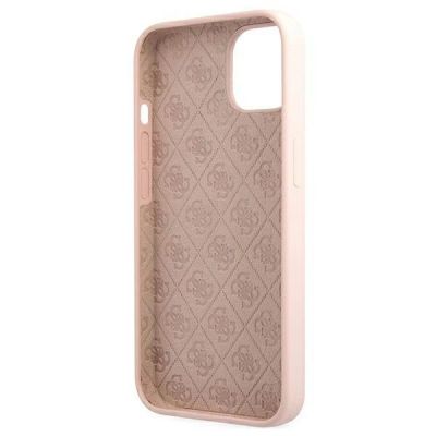 6. Guess GUHMP13MLSLMGLP iPhone 13 6.1" Hellrosa/Hellrosa Hardcase Silikonschrift Gold Logo Magsafe