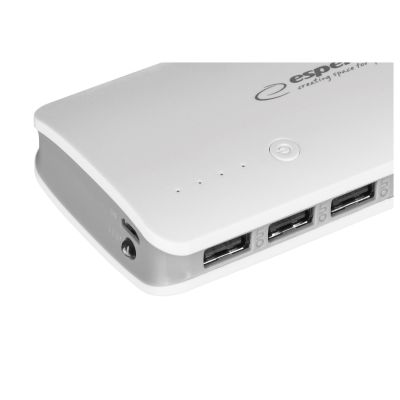 5. Esperanza Radium EMP106WE Powerbank (8000 mAh; microUSB, USB 2.0; weiß)
