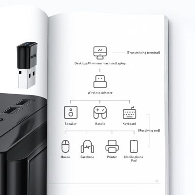 19. Baseus BA04 Mini Bluetooth 5.0 USB Adapter Empfänger Sender für Computer schwarz (ZJBA000001)