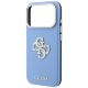 6. Guess Smooth & Big Strass Logo Hülle für iPhone 18 Pro Max / 17 Pro Max - Blau