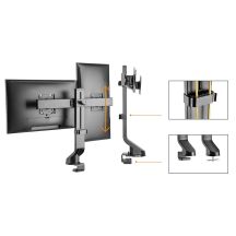 Halterung für zwei Monitore / Doppelhalterung 17"–27", 14 kg, Maclean MC-854, VESA 75x75 100x100, passend für MC-848 und MC-849