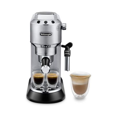 16. DeLonghi Dedica Style EC 685.M Siebträger-Kaffeemaschine (1350W; silberfarben)