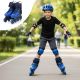 9. Meteor S 30-33 Loky Rollschuhe Schwarz/Blau