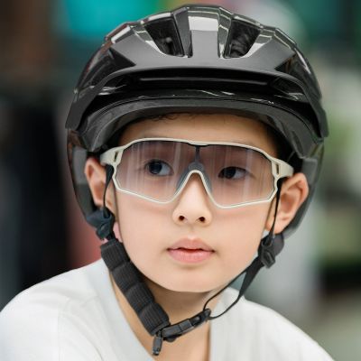 2. Rockbros LK-67 Jugend-Fahrradhelm mit abnehmbarem Visier 54–58 cm – Grau
