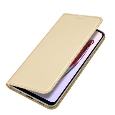4. Dux Ducis Skin Pro Hülle für Xiaomi Redmi 11A / Poco C55 / Redmi 12C Cover Flip Card Wallet Stand Gold