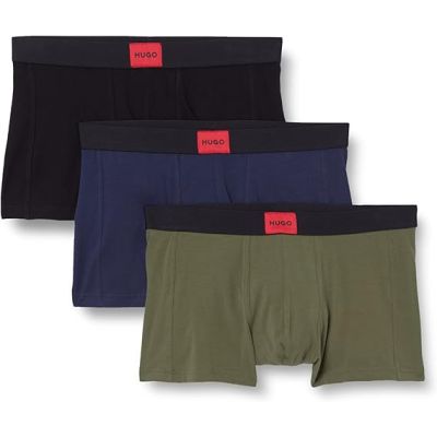 Hugo Trunk 3er-Pack Herren-Boxershorts aus Baumwolle, schmale Passform