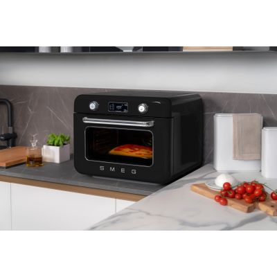 Smeg COF01BLEU Kleine schwarze Dampfgarerknöpfe, Drehknopf