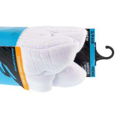 3. Skechers 3er-Pack Herren PF PBall Crew Socken S01373HP-WBK Weiß 41-46