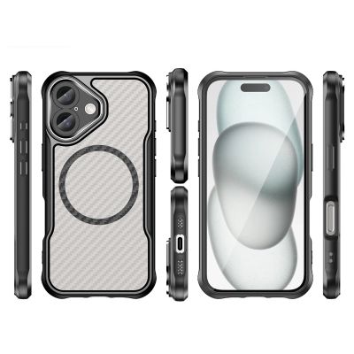 3. Leading Series MagSafe Silikonhülle für iPhone 16 Plus – Schwarz