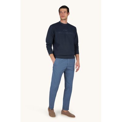 6. Paul&Shark Herren-Sweatshirt aus Baumwolle und Lyocell, marineblau 26411803-50