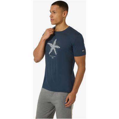 5. Herren-T-Shirt SUPER.NATURAL M SEA STAR TEE marineblau