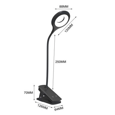 2. Mini Wozinsky Kabellose LED-Leselampe mit Clip + USB-C-Kabel - Schwarz