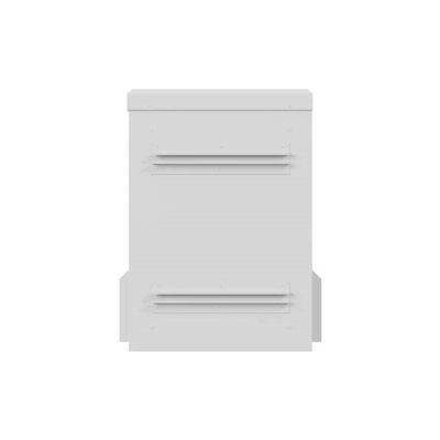 16. Wandregalschrank 10" HERMETISCH IP55 WAND-/STANGENMONTAGE 340X250X500 GRAU LANBERG (MONTIERT)