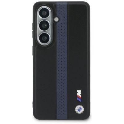 3. BMW MagSafe-Hülle mit perforiertem Streifenlogo für Samsung Galaxy S26 – Blau