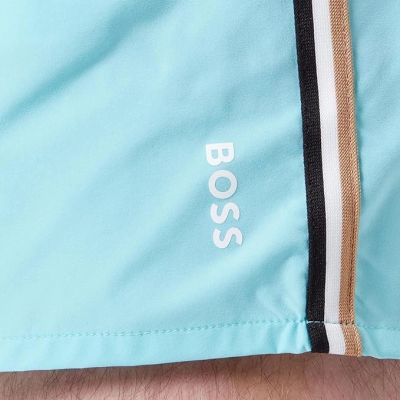 3. BOSS Iconic Hell-/Pastellblaue Badeshorts (50491594-455)