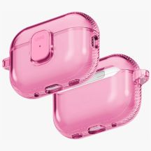 Uniq Glase Pro Schutzhülle für AirPods Pro 3 mit Schloss – Transparentes Rosa
