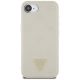 3. Guess Grained Hot Stamp Peony Triangle Logo MagSafe Hülle für iPhone 16e - Beige