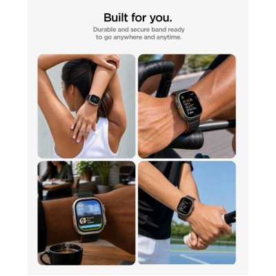 8. Spigen Athlex Air M Armband für Apple Watch 44/45/46/49 mm – Schwarz und Orange