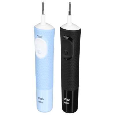 6. Oral-B Vitality Pro Duo Rote, pulsierende Zahnbürste für Erwachsene, Schwarz, Blau, Weiß