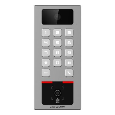 2. Hikvision DS-K1T502DBWX-CQR Zutrittskontrollleser, Eingangskontrollterminal, Grau