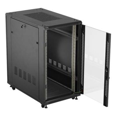 5. Lanberg FF01-6022-12B 22U Rack, freistehend, schwarz