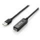 Zubehörkabel USB-A 2.0->A Act. Erweiter. St/Bu 15,00 m schwarz