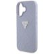 6. Guess Hot Stamp 4G Pattern Triangle Metal Logo iPhone 16 Hülle - Lila