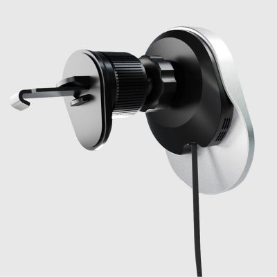 9. Smartphone-Halterung mit SBS TESUPP15WRETRACABL kabellosem Ladegerät mit einziehbarem Kabel, MagSafe-kompatibel – Schwarz