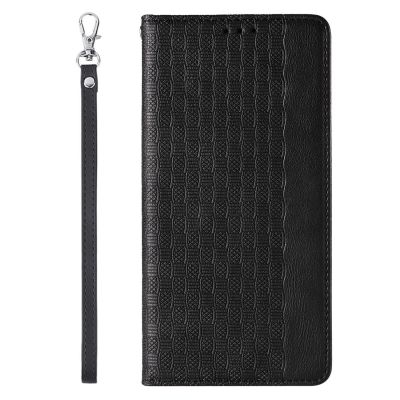 5. Magnet Strap Case für iPhone 12 Pro Pouch Wallet + Mini Lanyard Pendant Schwarz