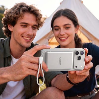 5. TECH-PROTECT PB40 LIFEMAG MAGSAFE POWERBANK 10000 mAh 25 W QI2.2 WEISS/SILBER