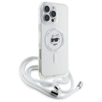 3. Karl Lagerfeld IML Choupette Head & Cord Magsafe Hülle für iPhone 16 Pro Max – transparent