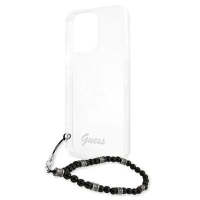 6. Guess GUHCP13LKPSBK iPhone 13 Pro / 13 6.1" Transparentes Hartschalenetui Black Pearl