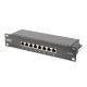 44. 10-Zoll-Netzwerkset: 9HE-Wandschrank, Ablage, Steckdosenleiste, 8-Port-Switch, Cat.6-Anschlussfeld, schwarz