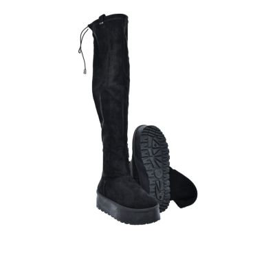 8. Schwarze Wildleder-Plateau-Stiefel für Damen, Big Star SS274264