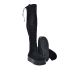 8. Schwarze Wildleder-Plateau-Stiefel für Damen, Big Star SS274264