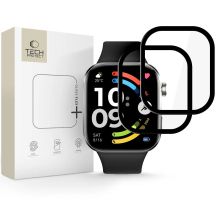 HYBRIDGLAS TECH-PROTECT GLAS FLEX+ 2ER-PACK XIAOMI REDMI WATCH 6 SCHWARZ