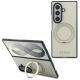 Guess Magnetische Ringständer-Hülle mit genarbtem Logo und MagSafe-Design für Samsung Galaxy Z Fold 8 Ultra – Beige