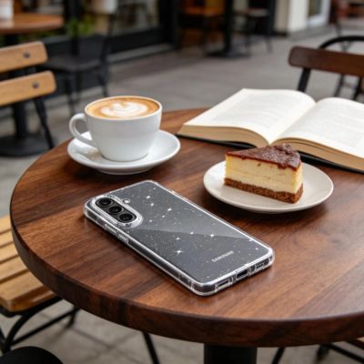3. Tech-Protect FlexAir Hülle für Samsung Galaxy A36 / A37 5G - Transparenter Glitzer