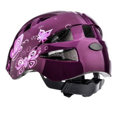 17. Meteor KS08 Pink Butterflies Fahrradhelm 24900-24901