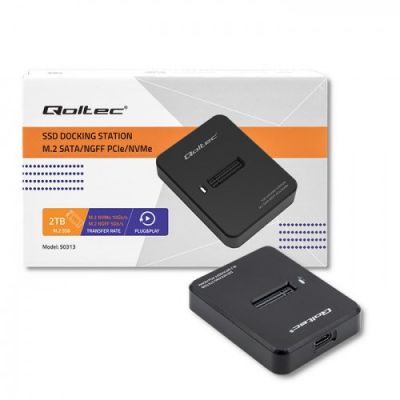 6. QOLTEC SSD-Dockingstation M.2 SATA/PCIE | NGFF/NVME | USB 3.1