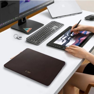 10. Tech-Protect Fleece-Laptoptasche 13-14" - Braun