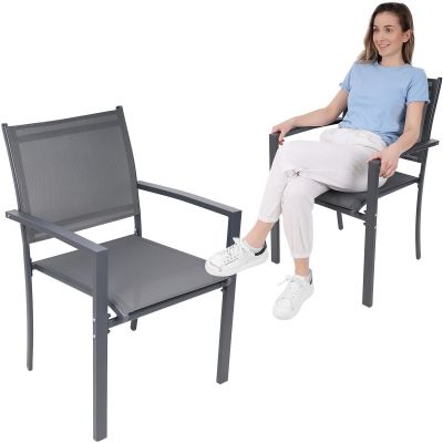 GARTENSTUHL 57X57X88CM TEXTLINE 2ER-SET