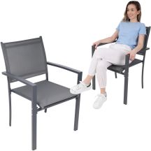 GARTENSTUHL 57X57X88CM TEXTLINE 2ER-SET